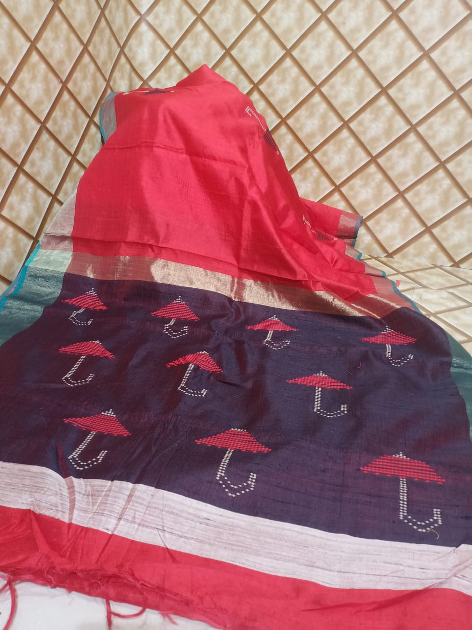 Tussar dupion silk saree SILK ZONE