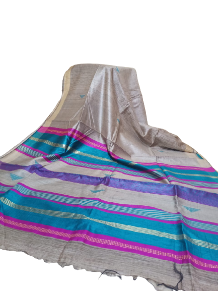 Tussar dupion silk saree SILK ZONE