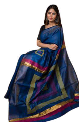 Tussar dupion silk saree SILK ZONE