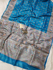 TUSSAR SILK PRINT SAREE