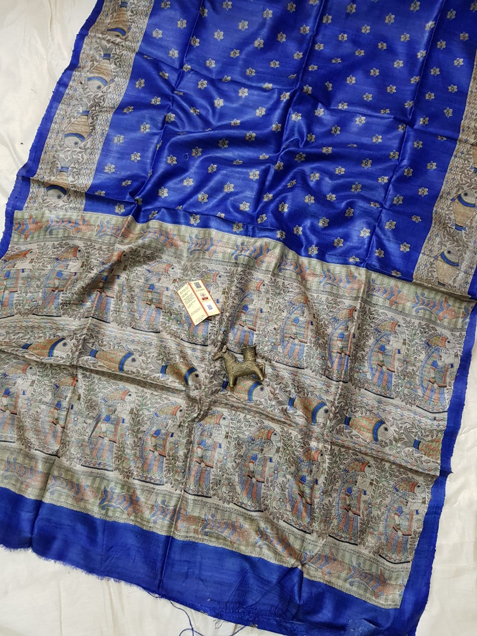 TUSSAR SILK PRINT SAREE