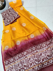 Pure chanderi silk suit SILK ZONE