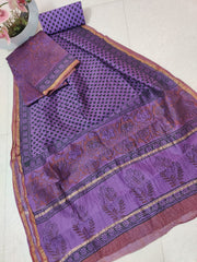 Pure chanderi silk suit SILK ZONE