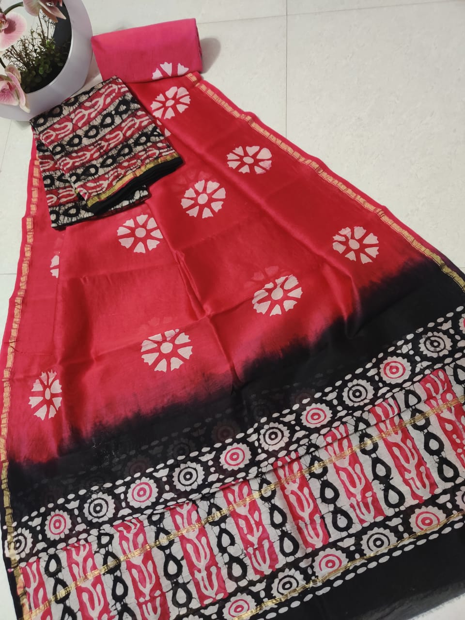 Pure chabderi silk suit SILK ZONE