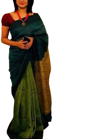 Pure linen plane saree SILK ZONE