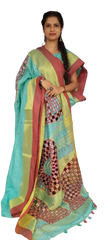 Linen cutwork design saree SILK ZONE