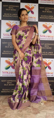Pure Tussar Silk print saree