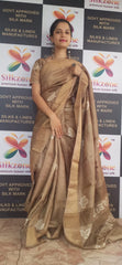 Pure Tussar Silk print saree