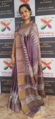 Pure Tussar Silk print saree