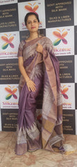 Pure Tussar Silk print saree