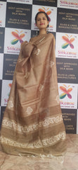 Pure Tussar Silk print saree
