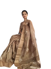 Pure Tussar Silk print saree