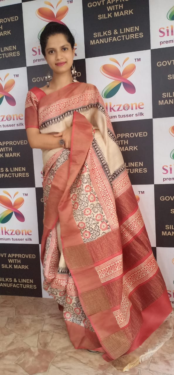 Tussar silk Saree SILK ZONE