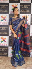Pure Tussar Silk print saree