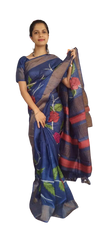 Pure Tussar Silk print saree