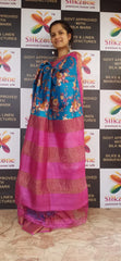 Pure Tussar Silk print saree