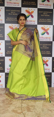 Tissue linen plane saree SILK ZONE