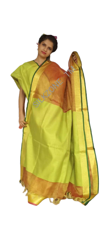 Tissue linen plane saree SILK ZONE