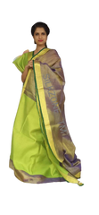 Tissue linen plane saree SILK ZONE