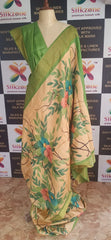 Pure Tussar Silk print saree