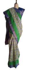 Pure Tussar Silk print saree