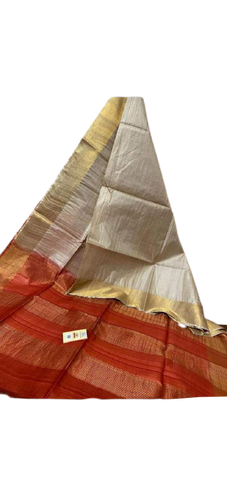 Pure Tussar Silk print saree