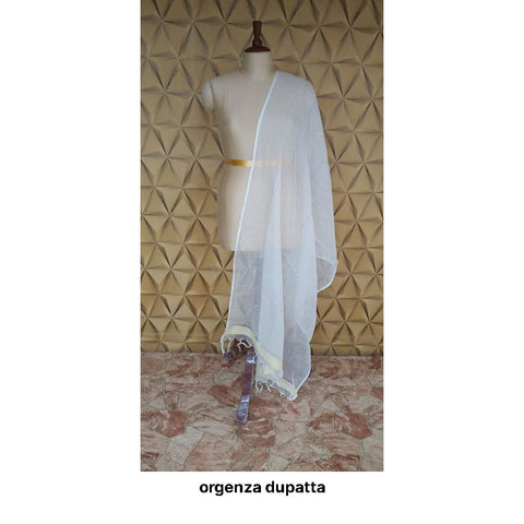 Organza jute dupatta M J HANDLOOMS