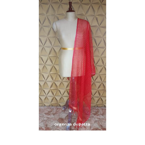 Organza jute dupatta M J HANDLOOMS