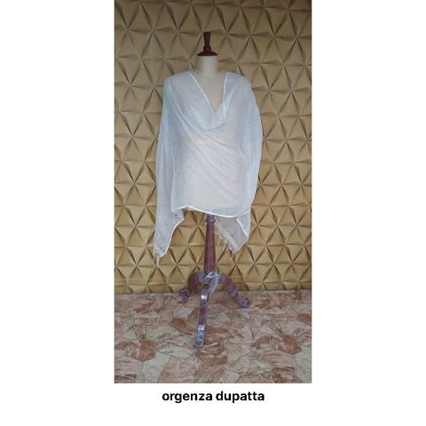 Organza jute dupatta M J HANDLOOMS