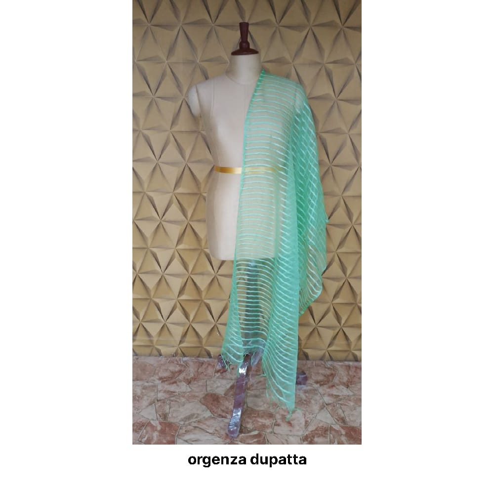 Organza jute dupatta M J HANDLOOMS