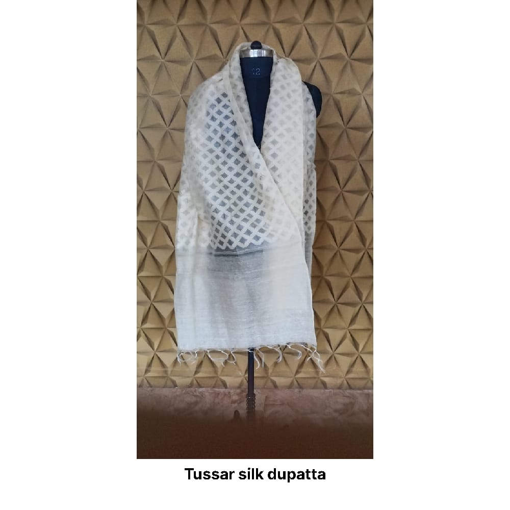 Tussar silk dupatta SILK ZONE