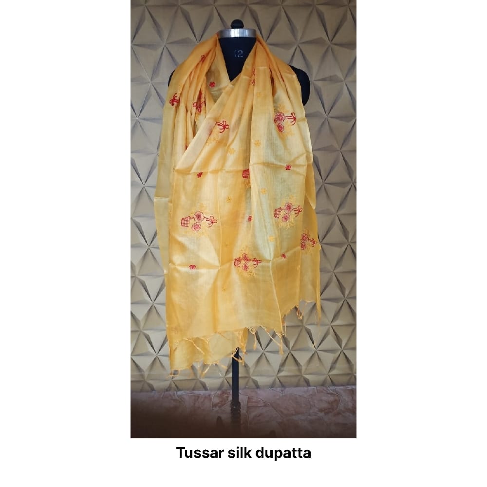 Tussar silk dupatta SILK ZONE