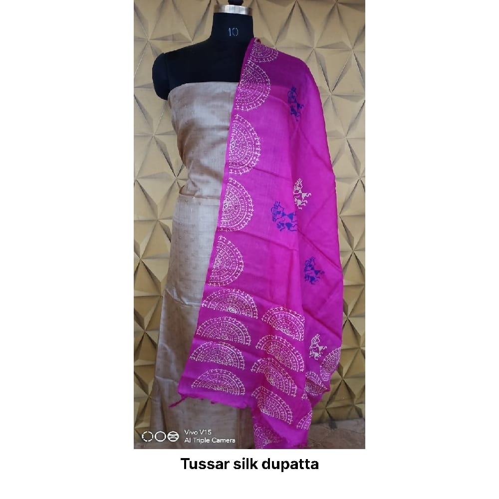 Tussar silk dupatta SILK ZONE