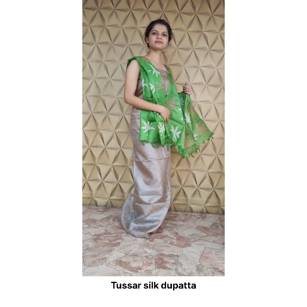 Tussar silk dupatta SILK ZONE