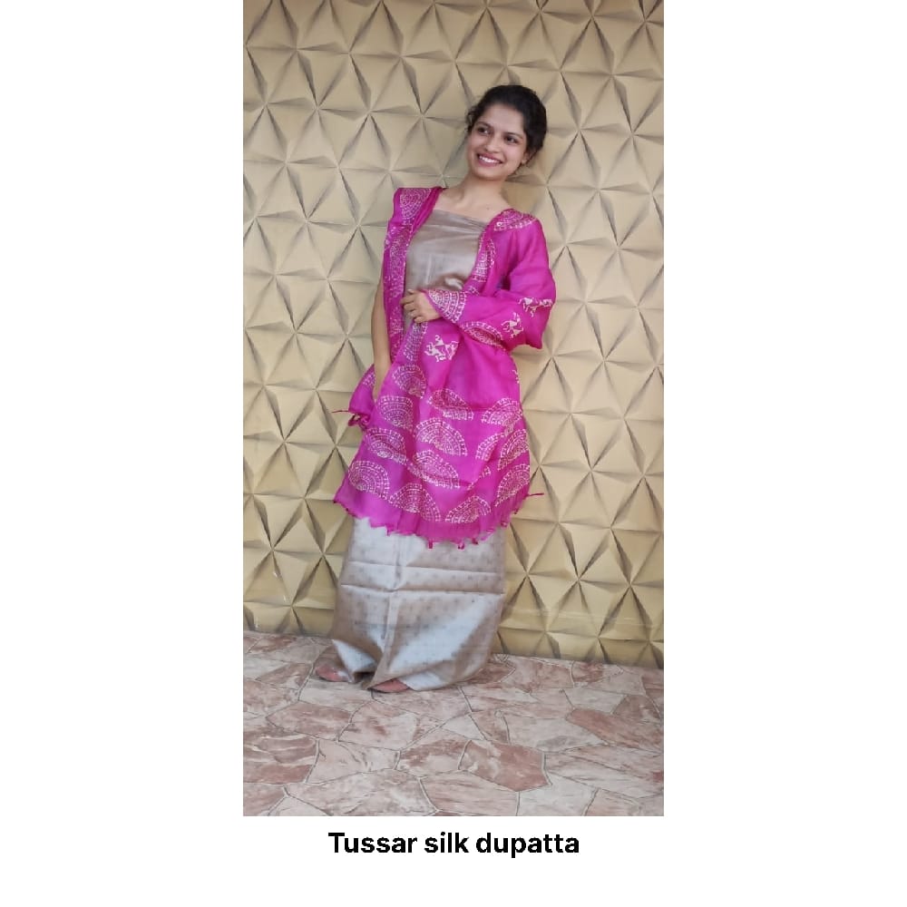 Tussar silk dupatta SILK ZONE