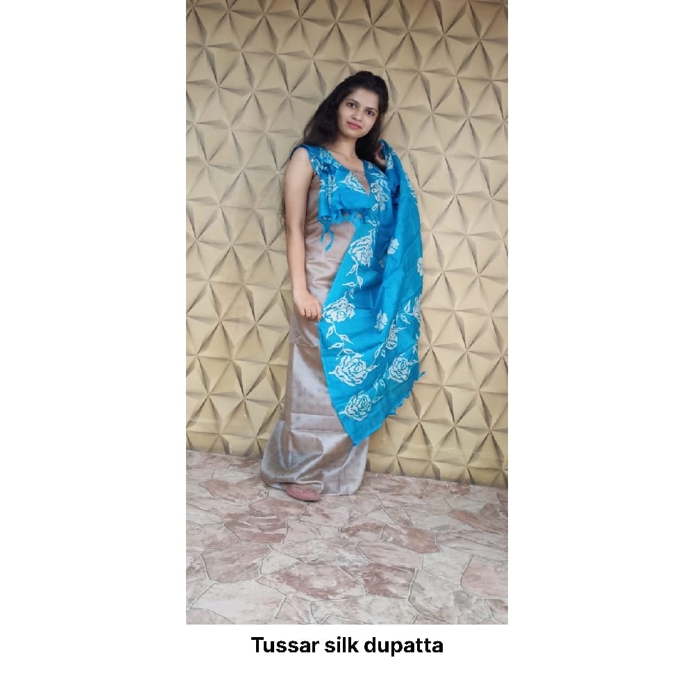 Tussar silk dupatta SILK ZONE