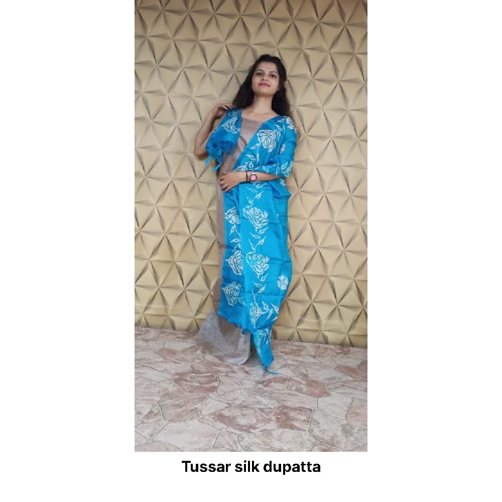 Tussar silk dupatta SILK ZONE