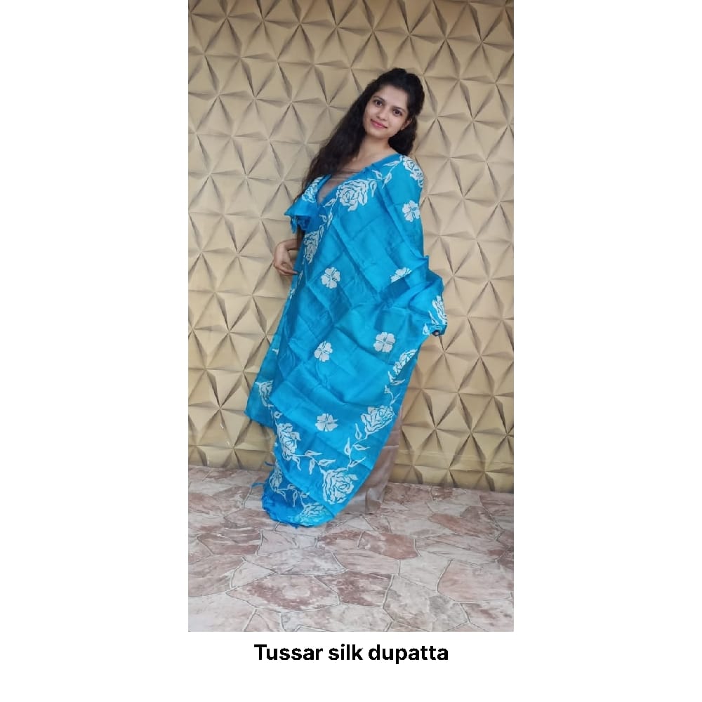 Tussar silk dupatta SILK ZONE