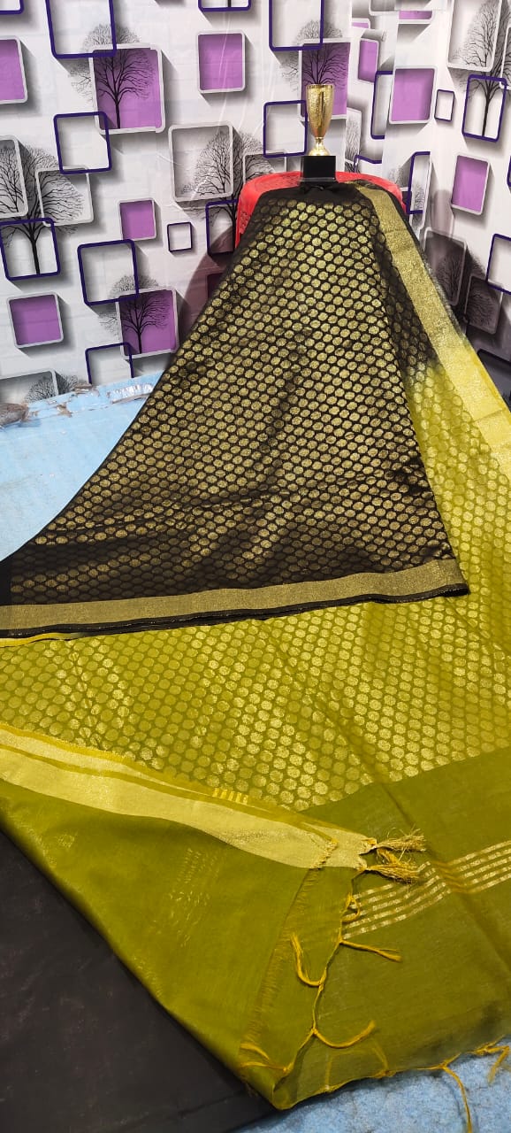 Soft silk buta saree Taj