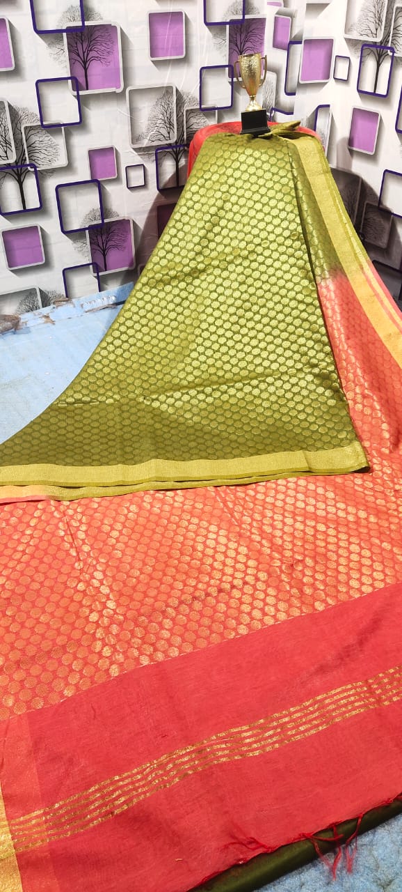 Soft silk buta saree Taj