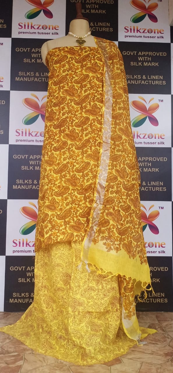 Linen printed suit SILK ZONE