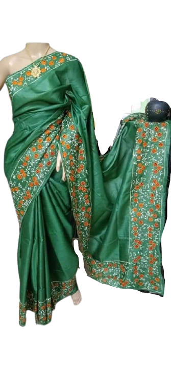 Pure Tussar Silk print saree