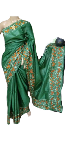 Pure Tussar Silk print saree