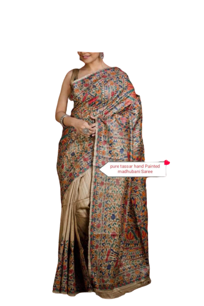 Pure tussar ghicha silk saree Manish