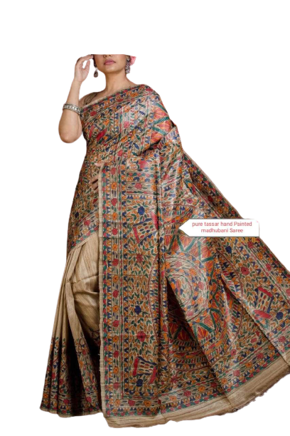 Pure tussar ghicha silk saree Manish