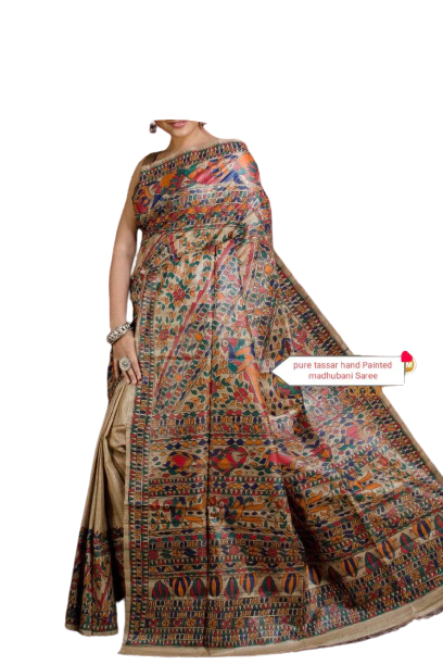 Pure tussar ghicha silk saree Manish