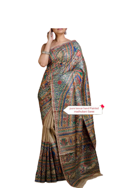 Pure tussar ghicha silk saree Manish