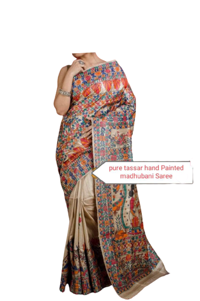 Pure tussar ghicha silk saree Manish