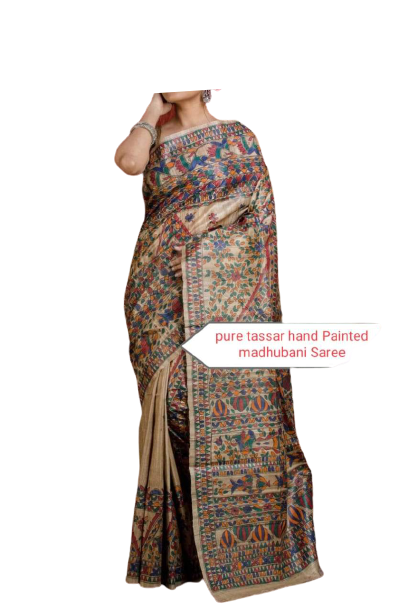 Pure tussar ghicha silk saree Manish