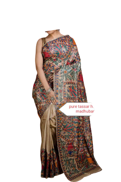 Pure tussar ghicha silk saree Manish